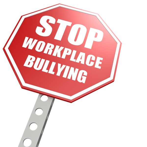 Stop workplace bullying road sign