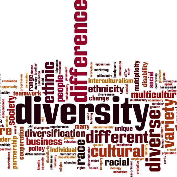 Diversity word cloud concept. Vector illustration